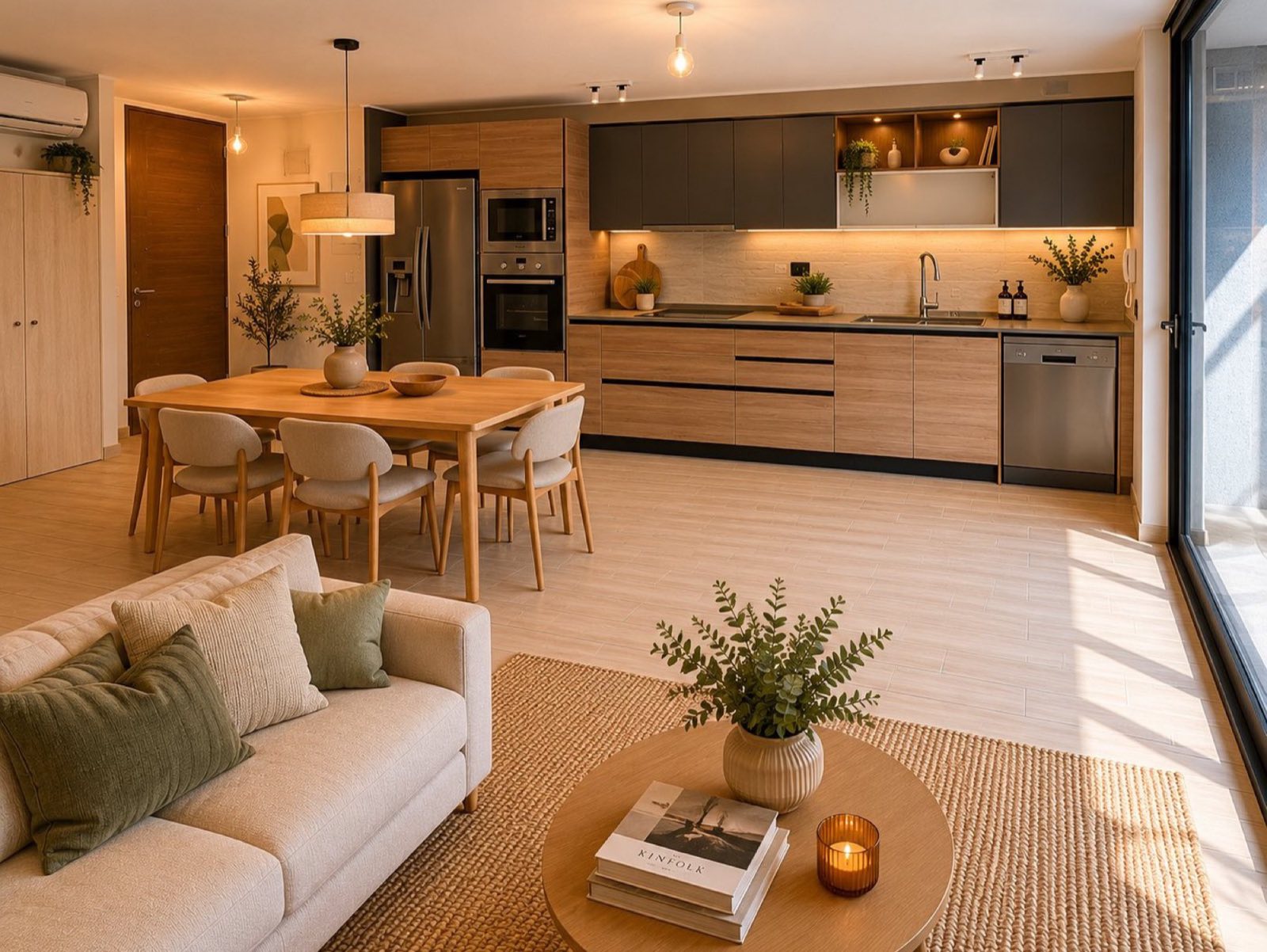 Cocina equipada — Departamento 107, Edificio Hamburgo 620